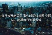 每日大赛吃瓜区 事件时间线梳理 专题站，吃瓜每日速报微博
