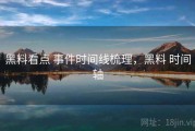 黑料看点 事件时间线梳理，黑料 时间轴
