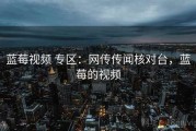 蓝莓视频 专区：网传传闻核对台，蓝莓的视频