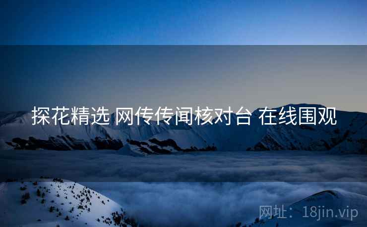 探花精选 网传传闻核对台 在线围观
